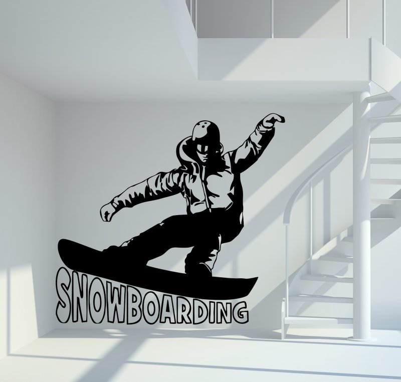 10014 Snowboarding Wandtattoo